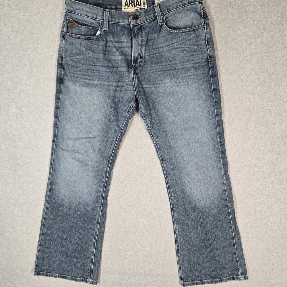 Ariat M7 Men Jeans 38X32 Blue Denim Bootcut Rocker Boot 31" Inseam Stretch